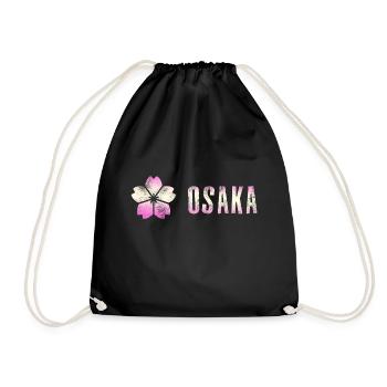 Osaka - Japan - Drawstring Bag - black - Front