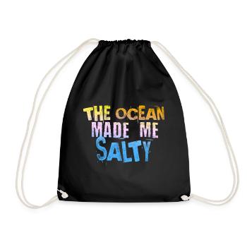 The ocean made me salty - Turnbeutel - Schwarz - Vorne