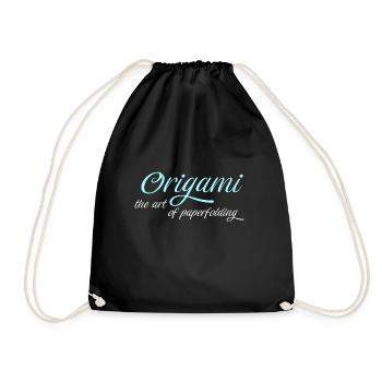 origami - Drawstring Bag - black - Front