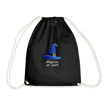 Magician - magician - magic - sorcery - magic - Drawstring Bag - black - Front