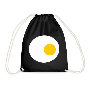 Spiegelei, Ei, Eier, T-shirt, Schürze Kostüm - Turnbeutel - Schwarz - Vorne