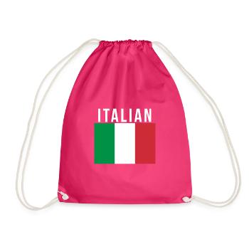 Italian Italienisch - Turnbeutel - Fuchsia - Vorne