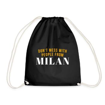 Milan Mailand - Turnbeutel - Schwarz - Vorne