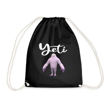 yeti - Drawstring Bag - black - Front