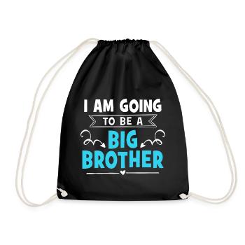 I Am Going To Be A Big Brother - Drawstring Bag - black - Front
