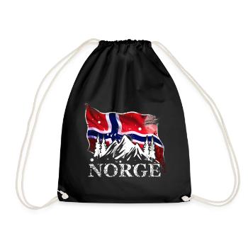Norway - Drawstring Bag - black - Front