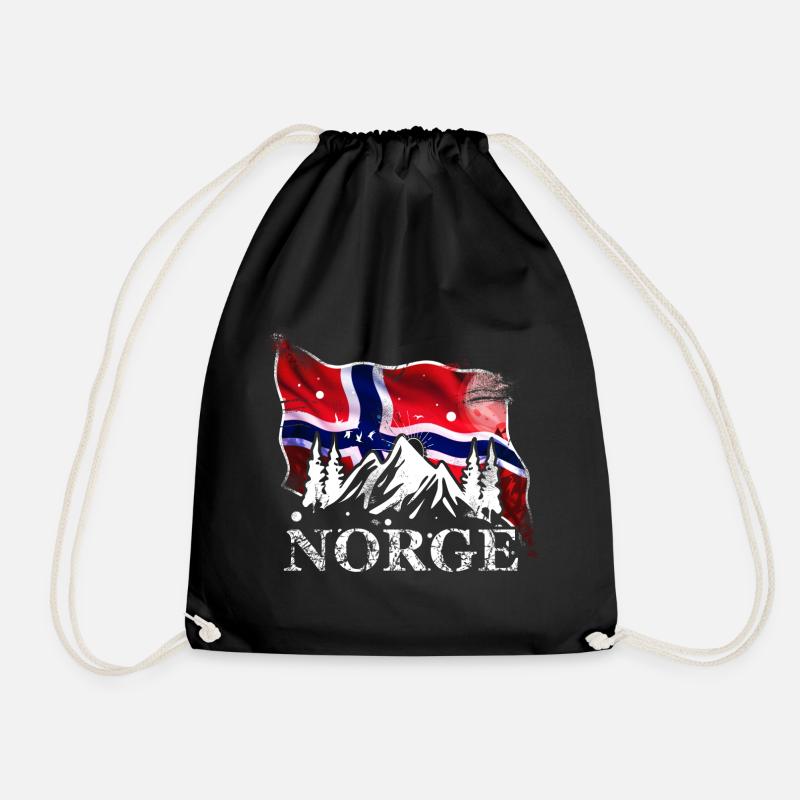 Norwegen - Turnbeutel - Schwarz