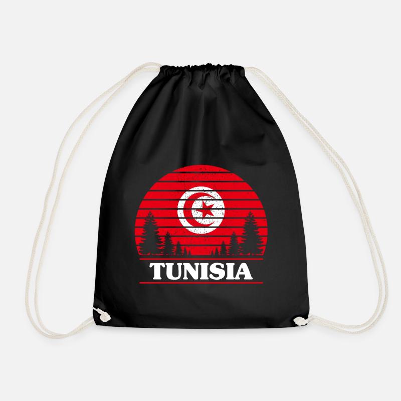 Tunesien - Turnbeutel - Schwarz