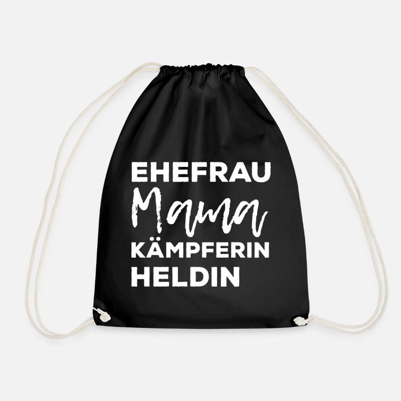 Ehefrau Mama Kämpferin Heldin - Turnbeutel - Schwarz
