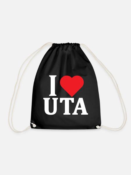 T-Shirt Ich liebe Uta T-Shirt Sardinien Geschenkidee - Turnbeutel - Schwarz