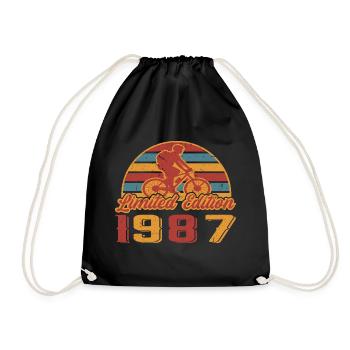 Vélo Cycliste Vélo Vélo Anniversaire 1987 - Sac de sport léger - noir - Devant