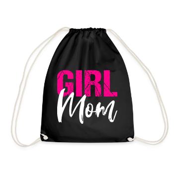 Girl Mom Daughter Mother Mom - Drawstring Bag - black - Front