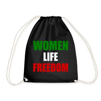 Women life freedom - Turnbeutel - Schwarz - Vorne