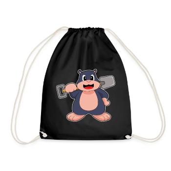 Minage de la pelle des mineurs de taupe - Sac de sport léger - noir - Devant