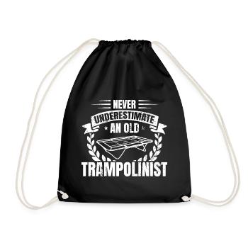 Ne sous-estimez jamais les vieux sauteurs de trampoline - Sac de sport léger - noir - Devant