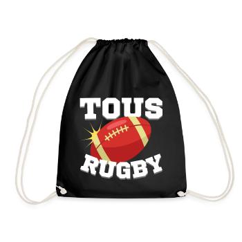 Alle nationalen Rugby-Mannschaften - Turnbeutel - Schwarz - Vorne