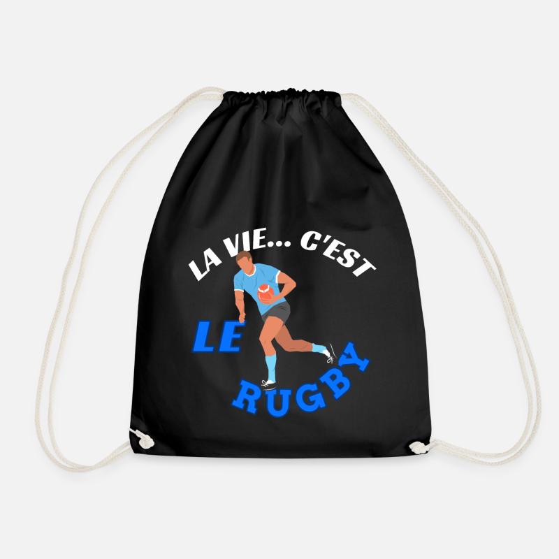 La vie c'est le rugby matchs rugby - Sac de sport léger - noir