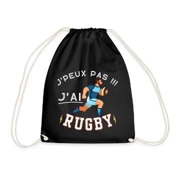 Je peux pas j'ai rugby - rugby nationale - Sac de sport léger - noir - Devant