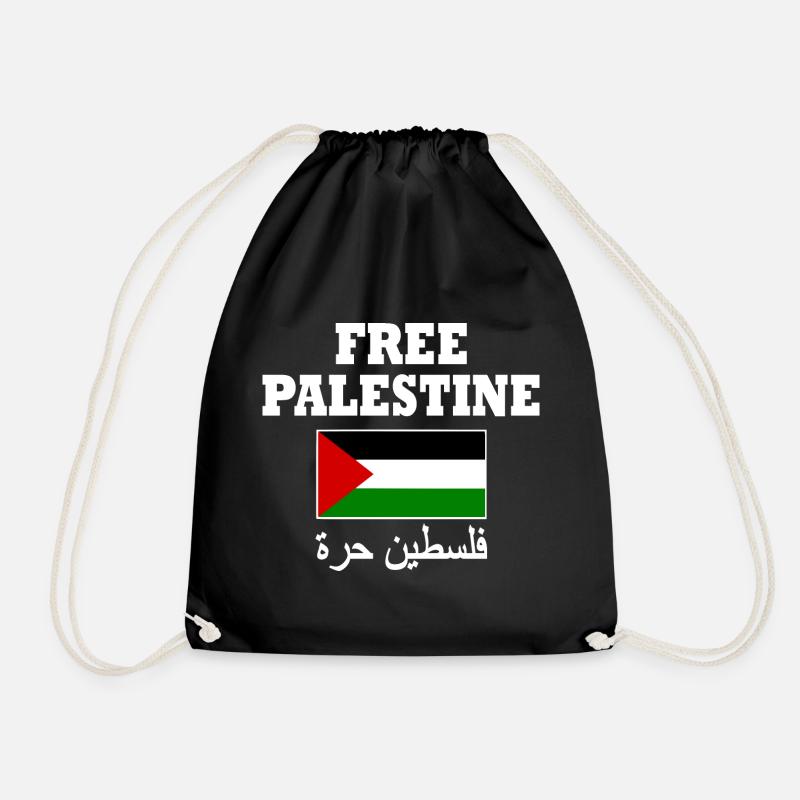 Free palestine - Turnbeutel - Schwarz