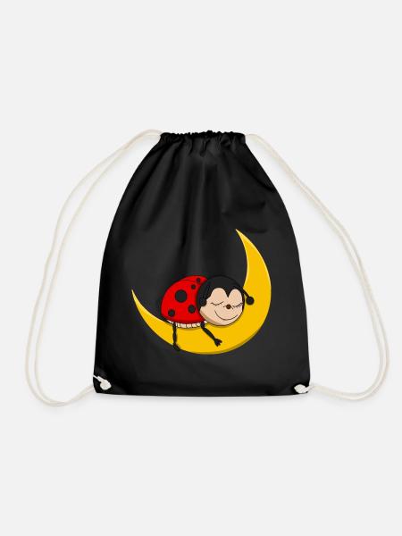 Ladybug - Good Night - Drawstring Bag - black