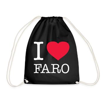 I LOVE FARO - Drawstring Bag - black - Front