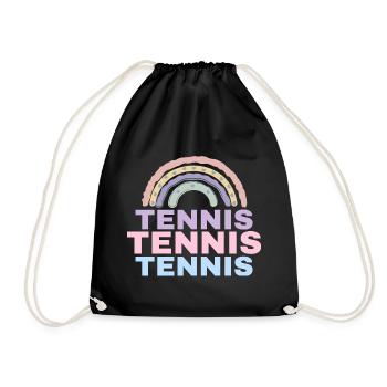 Tennis Rainbow - Drawstring Bag - black - Front