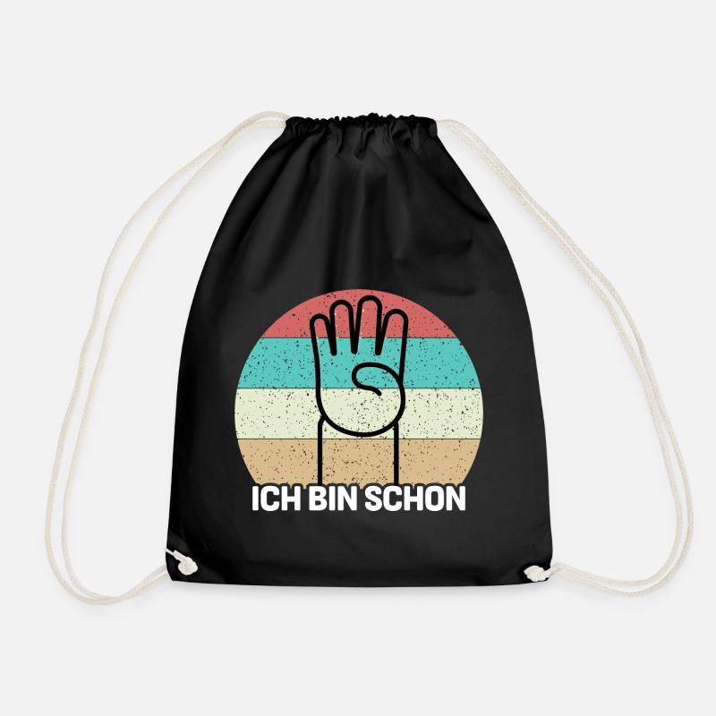 Ich bin schon 4 - Turnbeutel - Schwarz