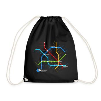 Quedlinburg (U-Bahn-Liniennetz-Edition) - Sac de sport léger - noir - Devant