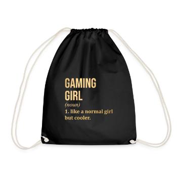 Gaming - Drawstring Bag - black - Front