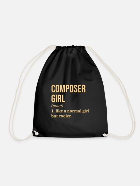Composer Composer Composer - Drawstring Bag - black