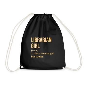 Librarian - Drawstring Bag - black - Front