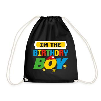 Im The Birthday Boy Game Gaming Family Matching - Sac de sport léger - noir - Devant