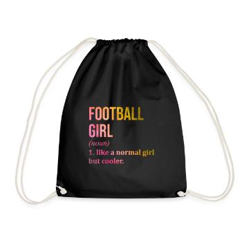 Fußball Fußball Fußball - Turnbeutel - Schwarz - Vorne