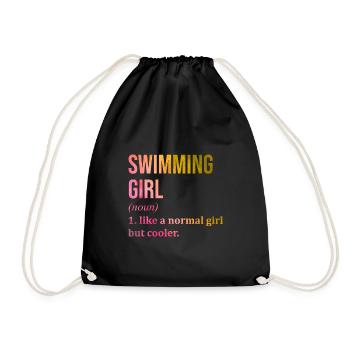 Schwimmer - Turnbeutel - Schwarz - Vorne
