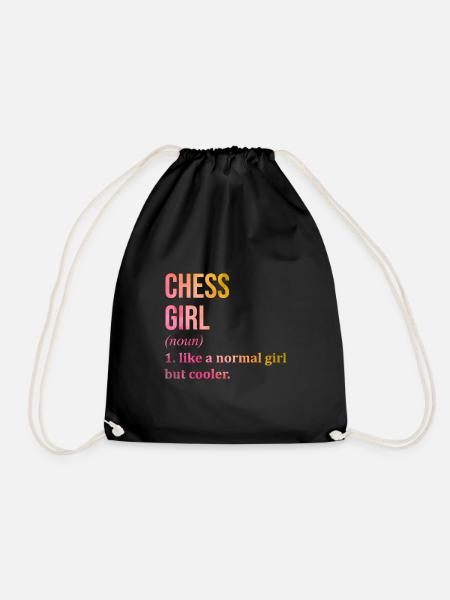 Chess Chess Chess - Drawstring Bag - black