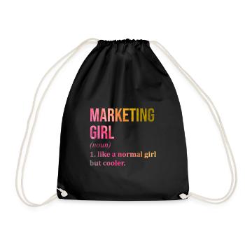 Marketing - Drawstring Bag - black - Front