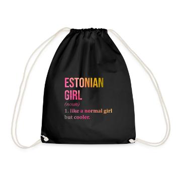 Estonia - Drawstring Bag - black - Front