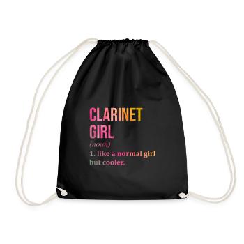 Klarinette - Turnbeutel - Schwarz - Vorne