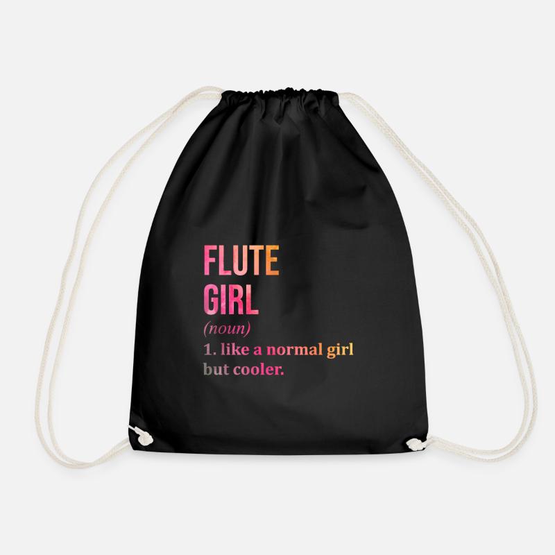 Flöte - Turnbeutel - Schwarz