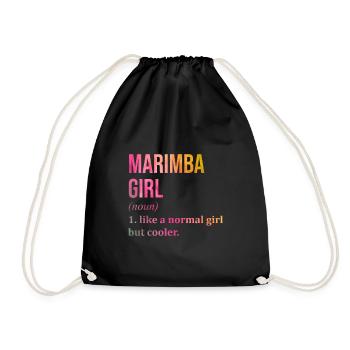 Marimba - Drawstring Bag - black - Front
