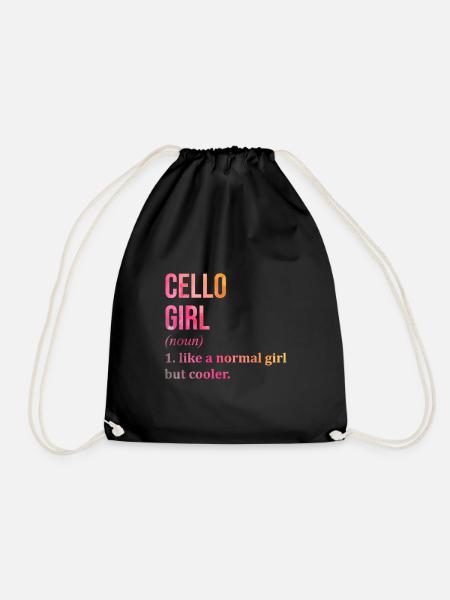 Cello - Drawstring Bag - black