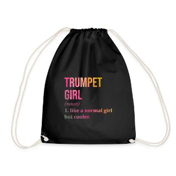 Trompete - Turnbeutel - Schwarz - Vorne