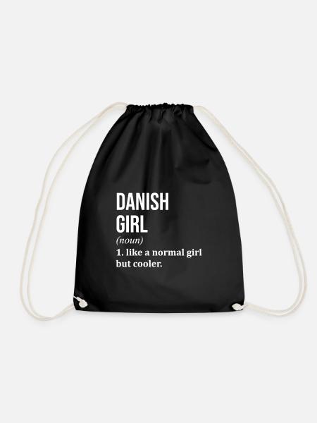 Denmark Denmark Denmark - Drawstring Bag - black