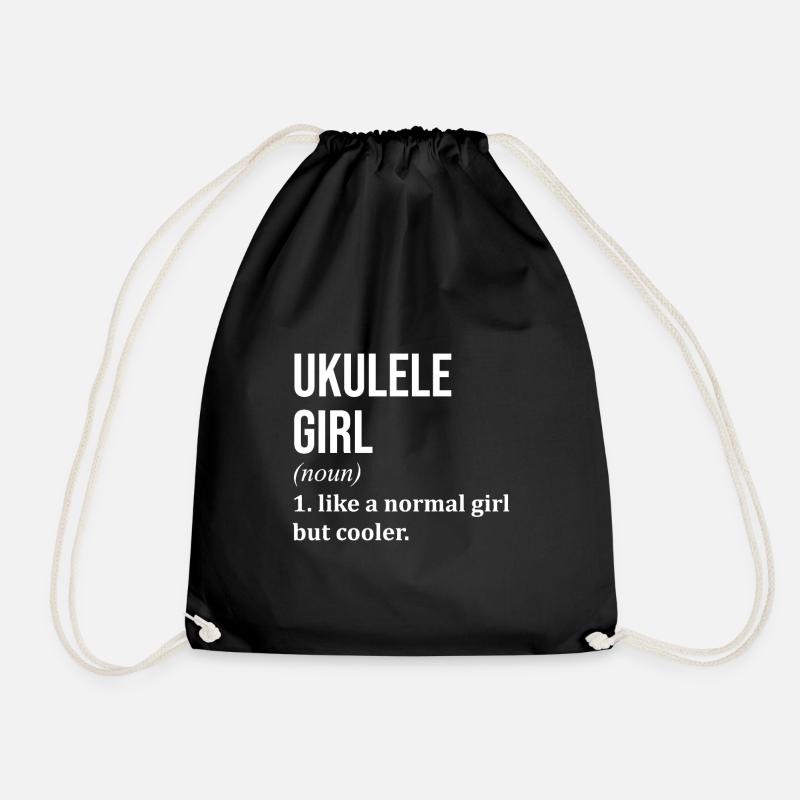 Ukulele - Turnbeutel - Schwarz