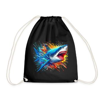 Requin - Sac de sport léger - noir - Devant