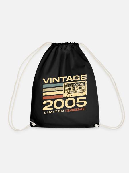 Original 2005 Jahrgang Retro Geburtstag Geschenk - Turnbeutel - Schwarz
