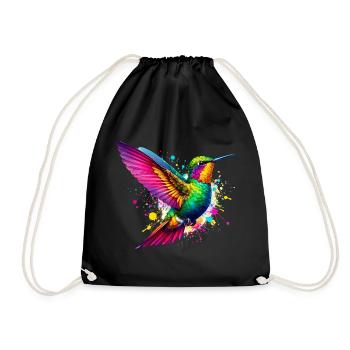 Kolibri - Turnbeutel - Schwarz - Vorne