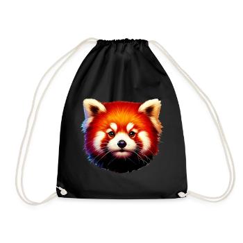Petit panda - Sac de sport léger - noir - Devant