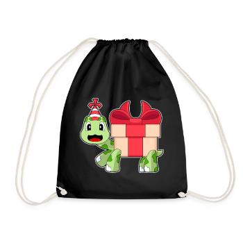 Forfait anniversaire Tortue - Sac de sport léger - noir - Devant