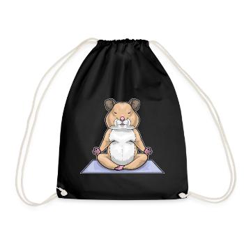 Méditation de fitness pour hamster yoga - Sac de sport léger - noir - Devant
